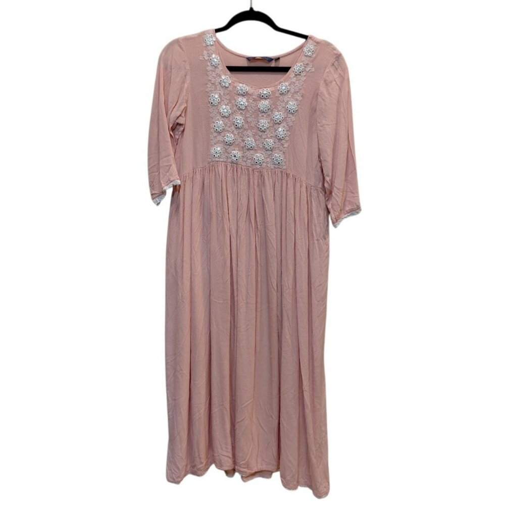 Avaasa High Waist Midi Dress Med Pale Pink Gathered